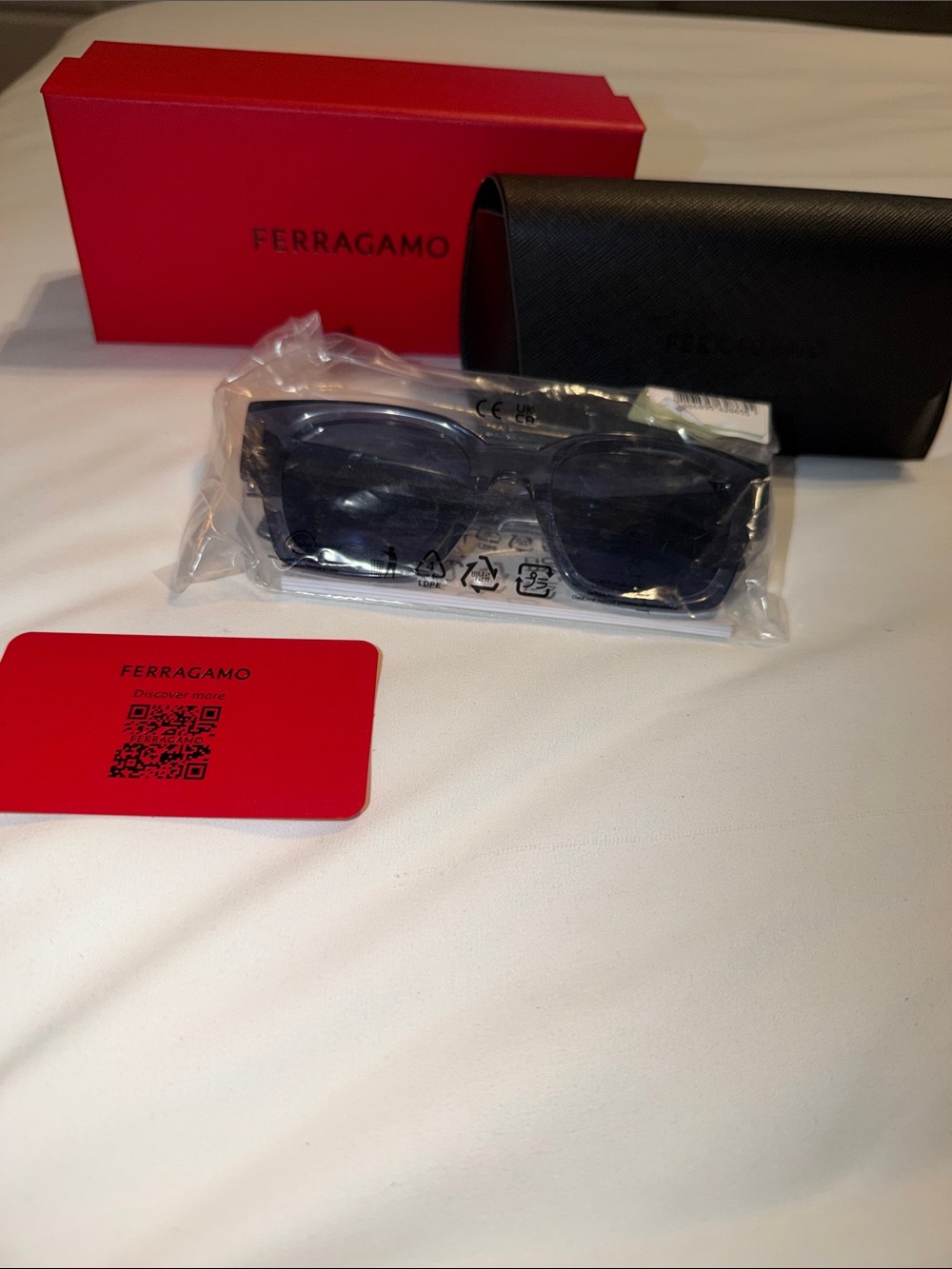 Ferragamo Blue Square Sunglasses